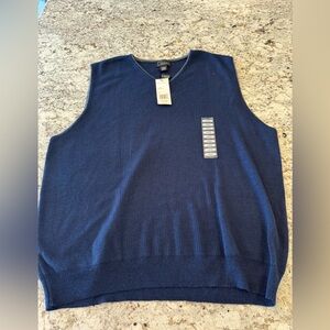 CEZANI Blue Merino Wool Blend Vest